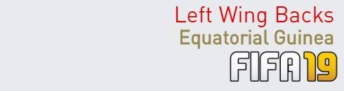 FIFA 19 Equatorial Guinea Best Left Wing Backs (LWB) Ratings