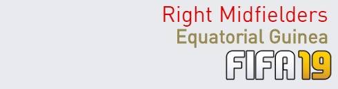 FIFA 19 Equatorial Guinea Best Right Midfielders (RM) Ratings