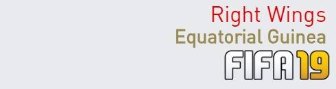 FIFA 19 Equatorial Guinea Best Right Wings (RW) Ratings