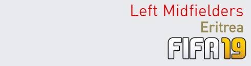 FIFA 19 Eritrea Best Left Midfielders (LM) Ratings