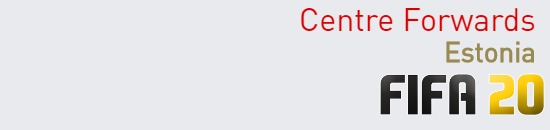 FIFA 20 Estonia Best Centre Forwards (CF) Ratings
