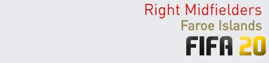 FIFA 20 Faroe Islands Best Right Midfielders (RM) Ratings