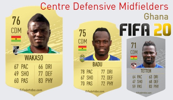Ghana Best Centre Defensive Midfielders fifa 2020