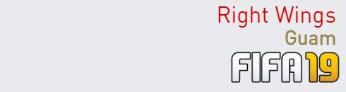 FIFA 19 Guam Best Right Wings (RW) Ratings