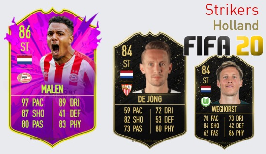 FIFA 20 Holland Best Strikers (ST) Ratings