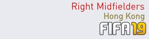 FIFA 19 Hong Kong Best Right Midfielders (RM) Ratings