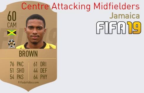FIFA 19 Jamaica Best Centre Attacking Midfielders (CAM) Ratings