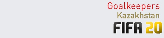 FIFA 20 Kazakhstan Best Goalkeepers (GK) Ratings