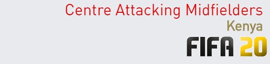 FIFA 20 Kenya Best Centre Attacking Midfielders (CAM) Ratings