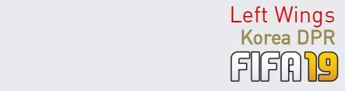 FIFA 19 Korea DPR Best Left Wings (LW) Ratings