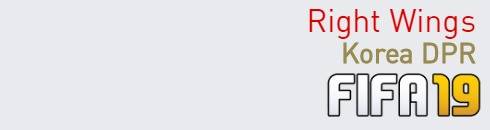 FIFA 19 Korea DPR Best Right Wings (RW) Ratings