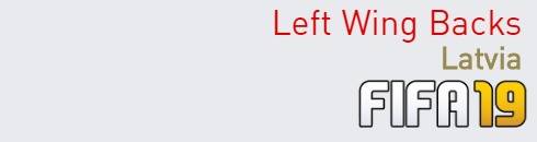 FIFA 19 Latvia Best Left Wing Backs (LWB) Ratings