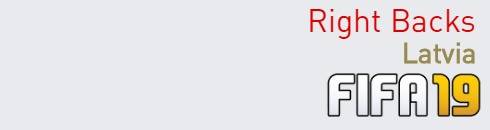 FIFA 19 Latvia Best Right Backs (RB) Ratings