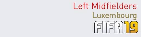 FIFA 19 Luxembourg Best Left Midfielders (LM) Ratings