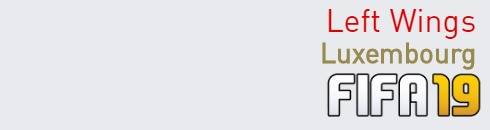FIFA 19 Luxembourg Best Left Wings (LW) Ratings