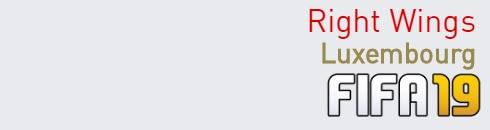 FIFA 19 Luxembourg Best Right Wings (RW) Ratings