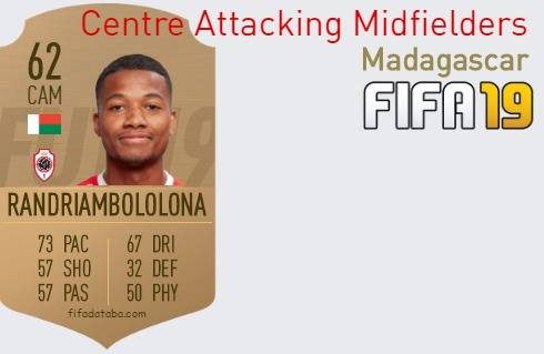FIFA 19 Madagascar Best Centre Attacking Midfielders (CAM) Ratings