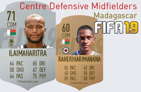 FIFA 19 Madagascar Best Centre Defensive Midfielders (CDM) Ratings
