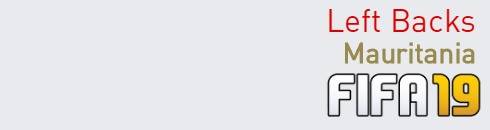 FIFA 19 Mauritania Best Left Backs (LB) Ratings