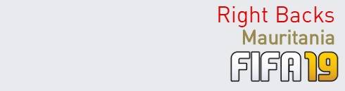 FIFA 19 Mauritania Best Right Backs (RB) Ratings