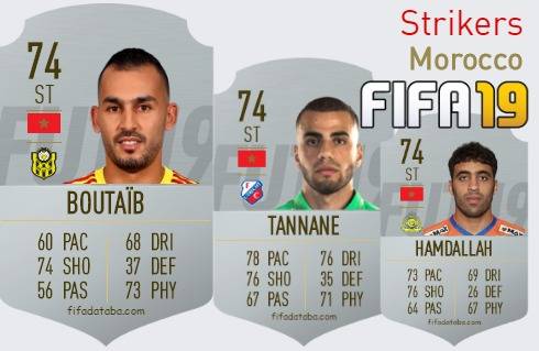 FIFA 19 Morocco Best Strikers (ST) Ratings