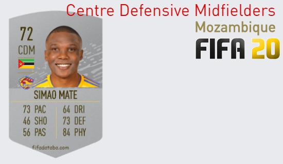 FIFA 20 Mozambique Best Centre Defensive Midfielders (CDM) Ratings