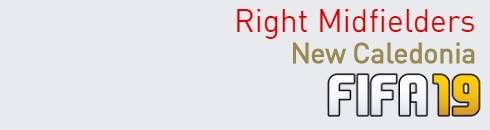 FIFA 19 New Caledonia Best Right Midfielders (RM) Ratings