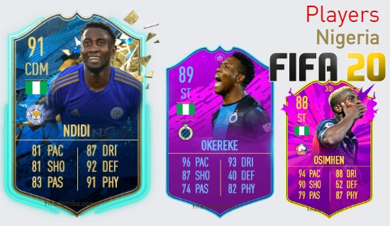 FIFA 20 Nigeria Best Players Ratings