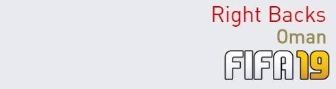 FIFA 19 Oman Best Right Backs (RB) Ratings