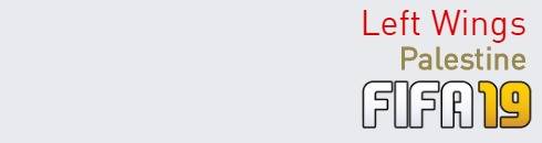 FIFA 19 Palestine Best Left Wings (LW) Ratings