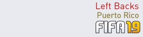 FIFA 19 Puerto Rico Best Left Backs (LB) Ratings