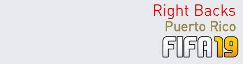 FIFA 19 Puerto Rico Best Right Backs (RB) Ratings