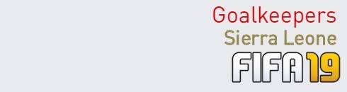 FIFA 19 Sierra Leone Best Goalkeepers (GK) Ratings