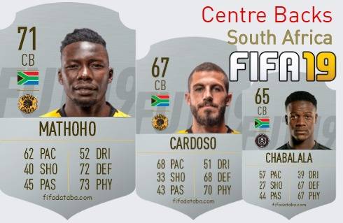 FIFA 19 South Africa Best Centre Backs (CB) Ratings