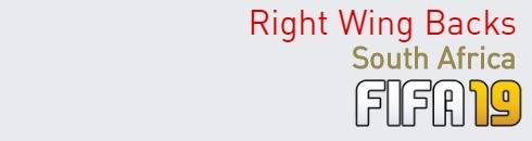 FIFA 19 South Africa Best Right Wing Backs (RWB) Ratings