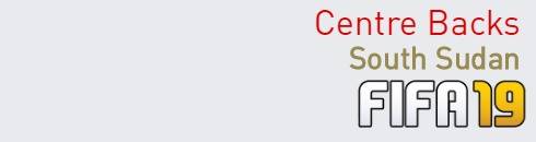 FIFA 19 South Sudan Best Centre Backs (CB) Ratings