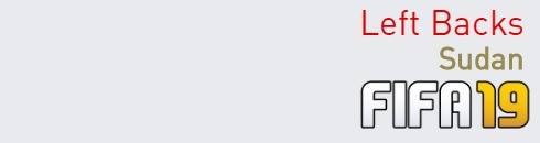 FIFA 19 Sudan Best Left Backs (LB) Ratings