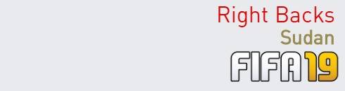 FIFA 19 Sudan Best Right Backs (RB) Ratings