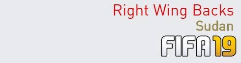 FIFA 19 Sudan Best Right Wing Backs (RWB) Ratings