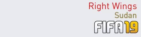 FIFA 19 Sudan Best Right Wings (RW) Ratings