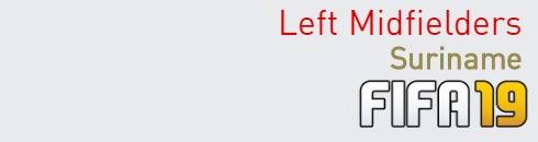 FIFA 19 Suriname Best Left Midfielders (LM) Ratings