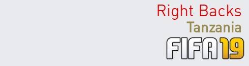 FIFA 19 Tanzania Best Right Backs (RB) Ratings