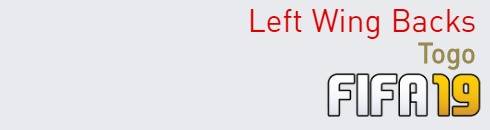 FIFA 19 Togo Best Left Wing Backs (LWB) Ratings