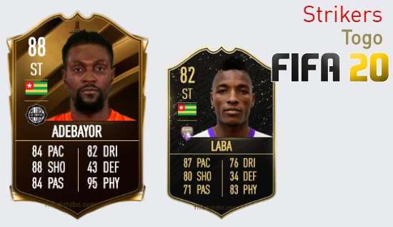 FIFA 20 Togo Best Strikers (ST) Ratings