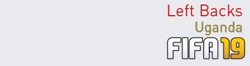 FIFA 19 Uganda Best Left Backs (LB) Ratings