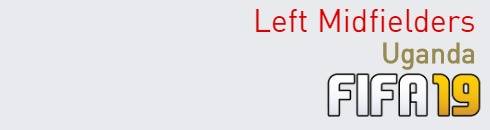 FIFA 19 Uganda Best Left Midfielders (LM) Ratings