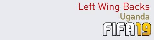 FIFA 19 Uganda Best Left Wing Backs (LWB) Ratings