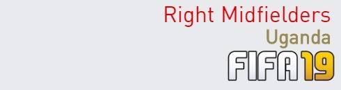 FIFA 19 Uganda Best Right Midfielders (RM) Ratings