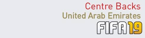 FIFA 19 United Arab Emirates Best Centre Backs (CB) Ratings