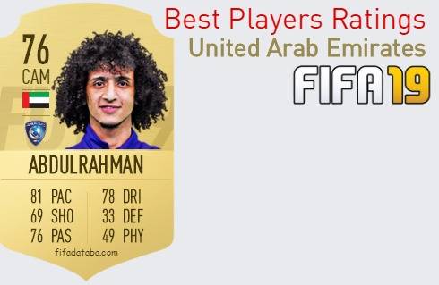 FIFA 19 United Arab Emirates Best Players Ratings